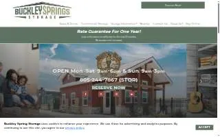 Buckley Springs Storage website