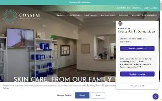 Coastal Dermatology + Aesthetics of San Luis Obispo website