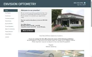 EnVision Optometry of San Luis Obispo website