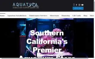Aquatica Corals and Custom Aquariums website