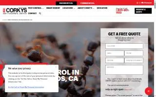 Corky's Pest Control of San Marcos website