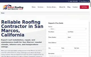 Rapid Roofing San Marcos Crew website