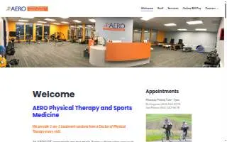 Aero Physical Therapy and Sports Medicine of San Mateo website