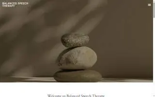 Balanced Speech Therapy website