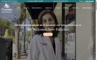 Cosmetica Anti-Aging, Aesthetic Lasers and Weight Loss Med Spa Clinic of San Mateo website