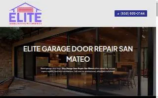 Elite Garage Door Repair San Mateo website