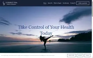 Symmetra Health and Chiropractic website