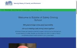 Bubble of Safety Driving School LLC website
