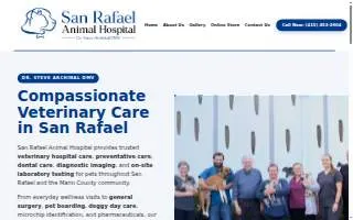 San Rafael Animal Hospital website