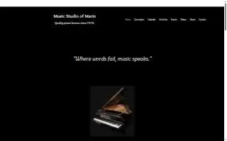 Music Studio of Marin website