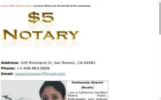 $5 Low Price Notary website