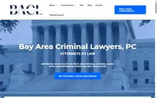 Bay Area Criminal Lawyers, PC of San Ramon website