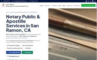 Gale Ranch Notary, Apostille and Financial Services website