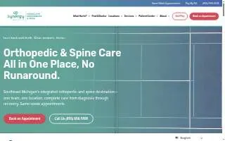 Synergy Health Partners | Mendelson Kornblum Orthopedics & Spine Specialists | Port Huron website