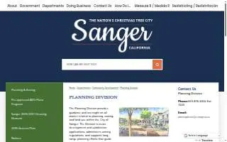 City of Sanger Planning & Zoning Division website