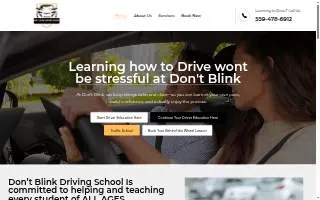 Don't Blink Driving School LLC website