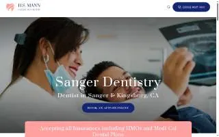 H.S. Mann Family Dentistry website