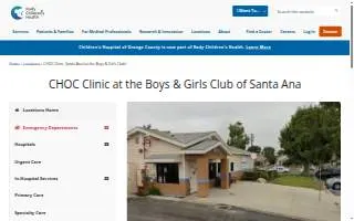 CHOC Clinic, Santa Ana (at the Boys & Girls Club) website
