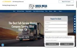 Costa Mesa Moving Co, Inc website