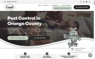 Crest Pest Control of Santa Ana website