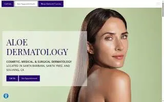Aloe Dermatology website
