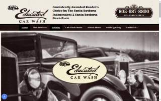 Educated Car Wash website
