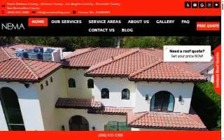 NEMA Roofing Repair Company - Santa Barbara website