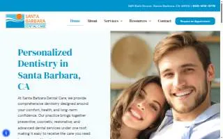 Santa Barbara Dental Care website