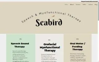 Seabird Speech Therapy website