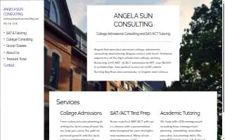 Angela Sun Consulting and SAT prep website