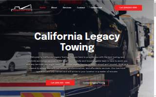 California Legacy Towing website