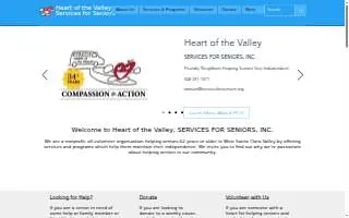 Heart of the Valley, SERVICES FOR SENIORS, Inc. website