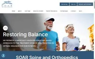 SOAR Spine and Orthopedics of Santa Clara website