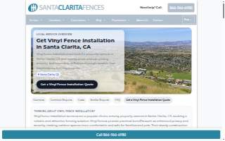 HGD Vinyl Fence Installation Santa Clarita