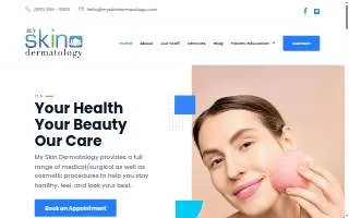 My Skin Dermatology of Santa Clarita website