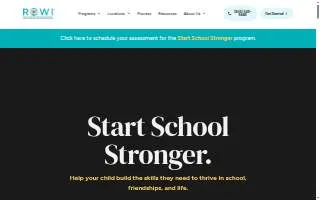 ROWI Teen & Parent Mental Health Wellness Centers website