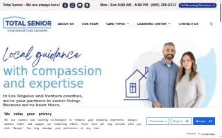 Total Senior Assisted Living Referral Agency - Santa Clarita website