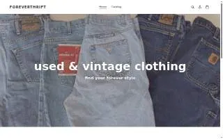 Forever Thrift website