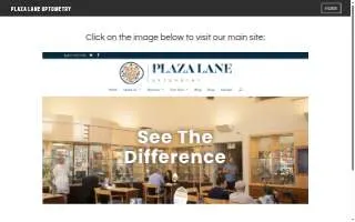 Plaza Lane Optometry website