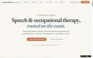 Speech Therapy Santa Cruz website