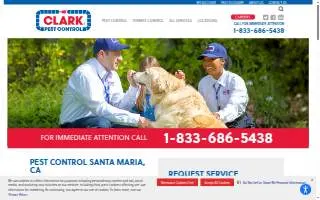 Clark Pest Control of Santa Maria website