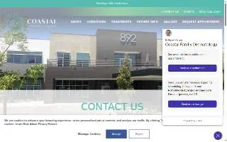 Coastal Dermatology + Aesthetics of Santa Maria website