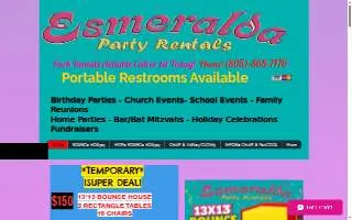 Esmeralda Party Rentals of Santa Maria website