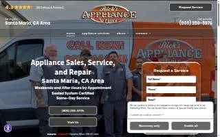 Rick's Appliance Service Inc. of Santa Maria website
