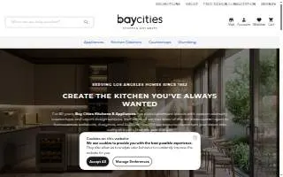 Bay Cities Kitchens & Appliance website