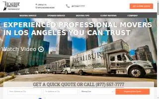 Excalibur Movers Santa Monica website