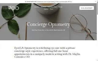 Eyed LA Optometry website