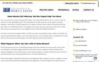Hart J. Levin - Santa Monica DUI Lawyers website
