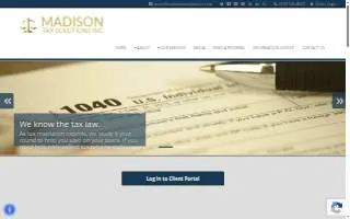 Madison Tax Solutions Inc website
