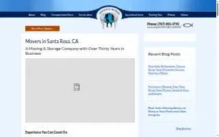North Bay Movers - Santa Rosa website